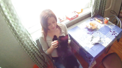 Русское порно в Питере с малознакомой сучкой на квартире